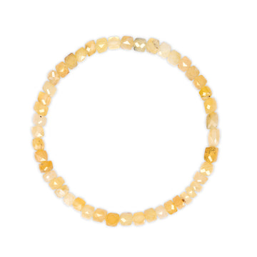 Faceted Yellow Opal Beaded Bracelet