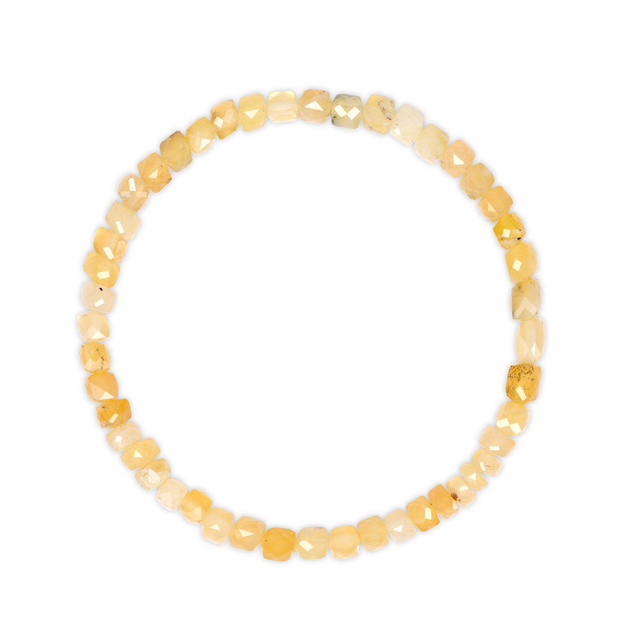 Faceted Yellow Opal Beaded Bracelet