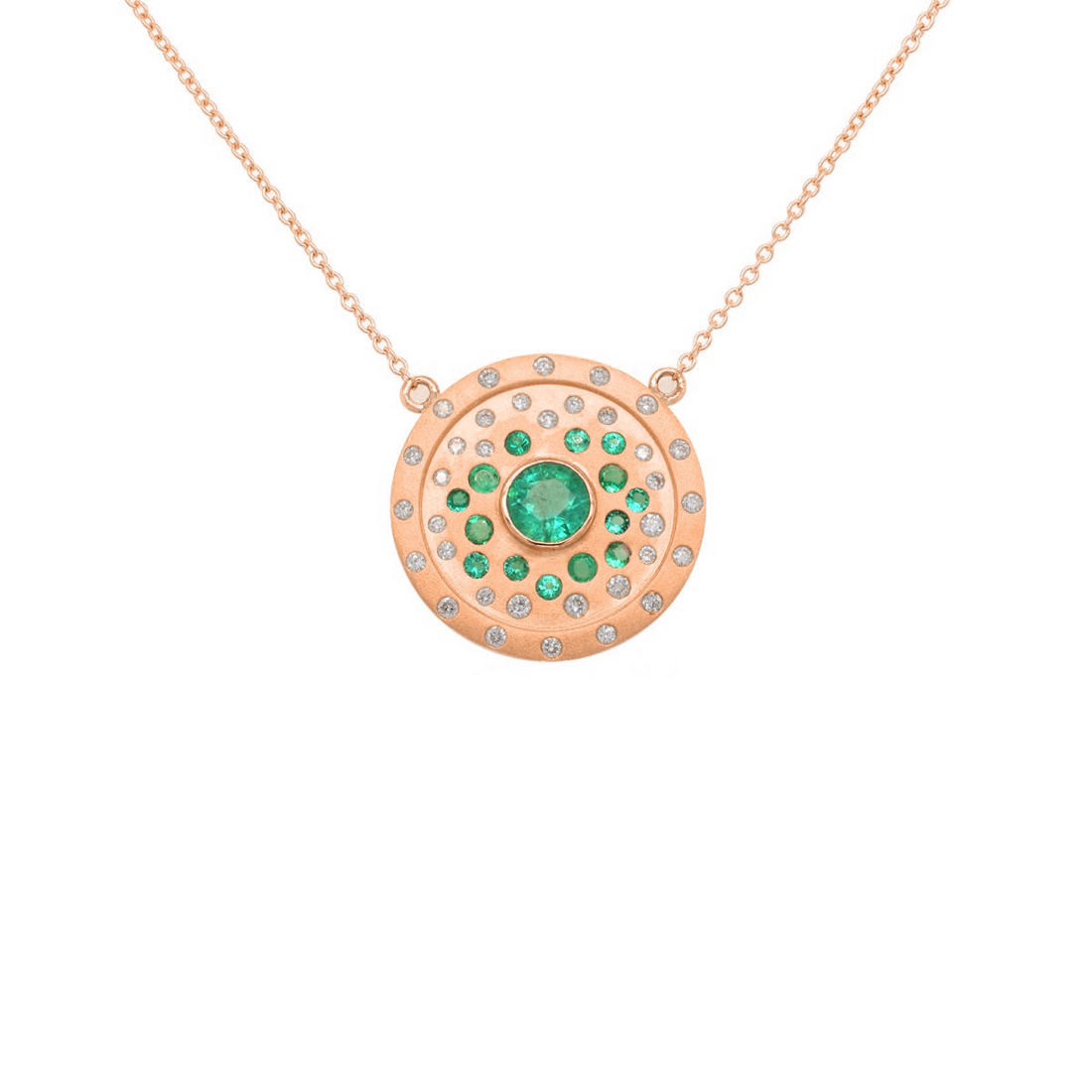Initiation Necklace with Emerald and Diamond