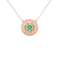 Initiation Necklace with Emerald and Diamond