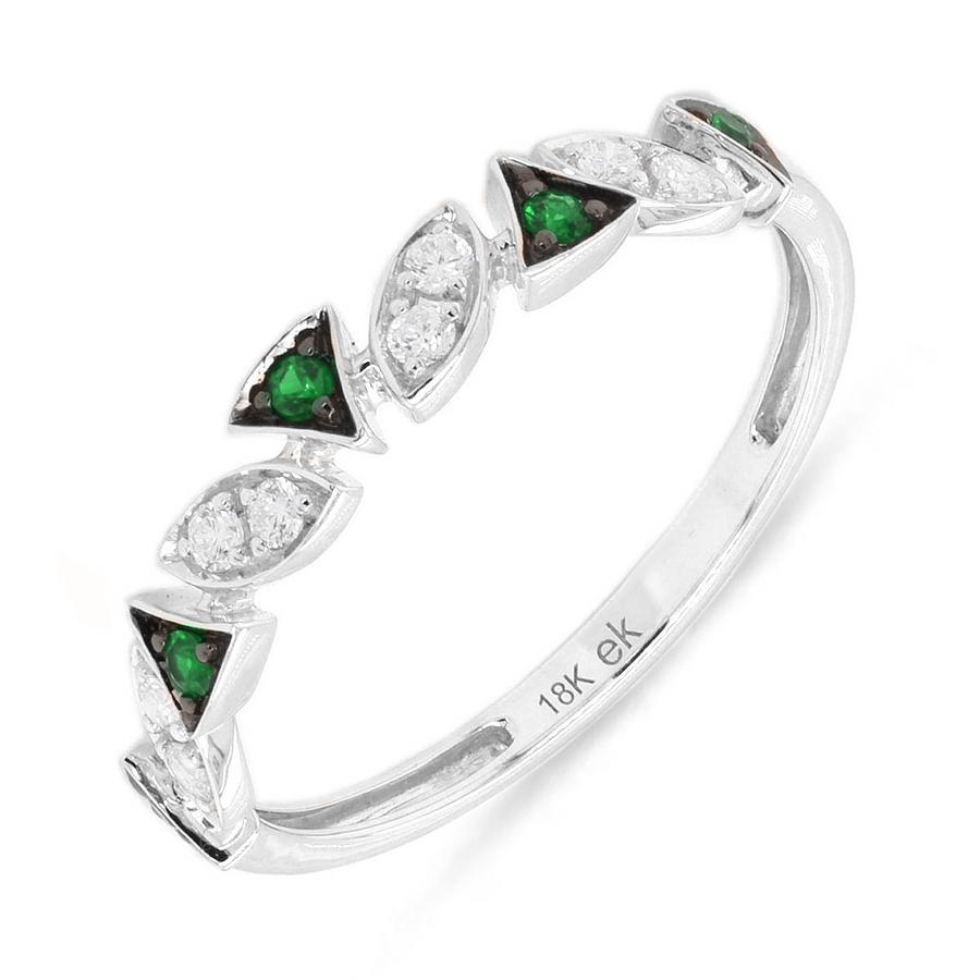 Radiance Emerald and Diamond Ring