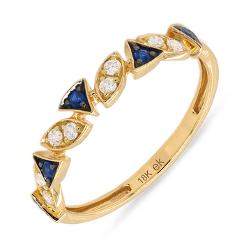 Radiance Light Sapphire and Diamond Ring