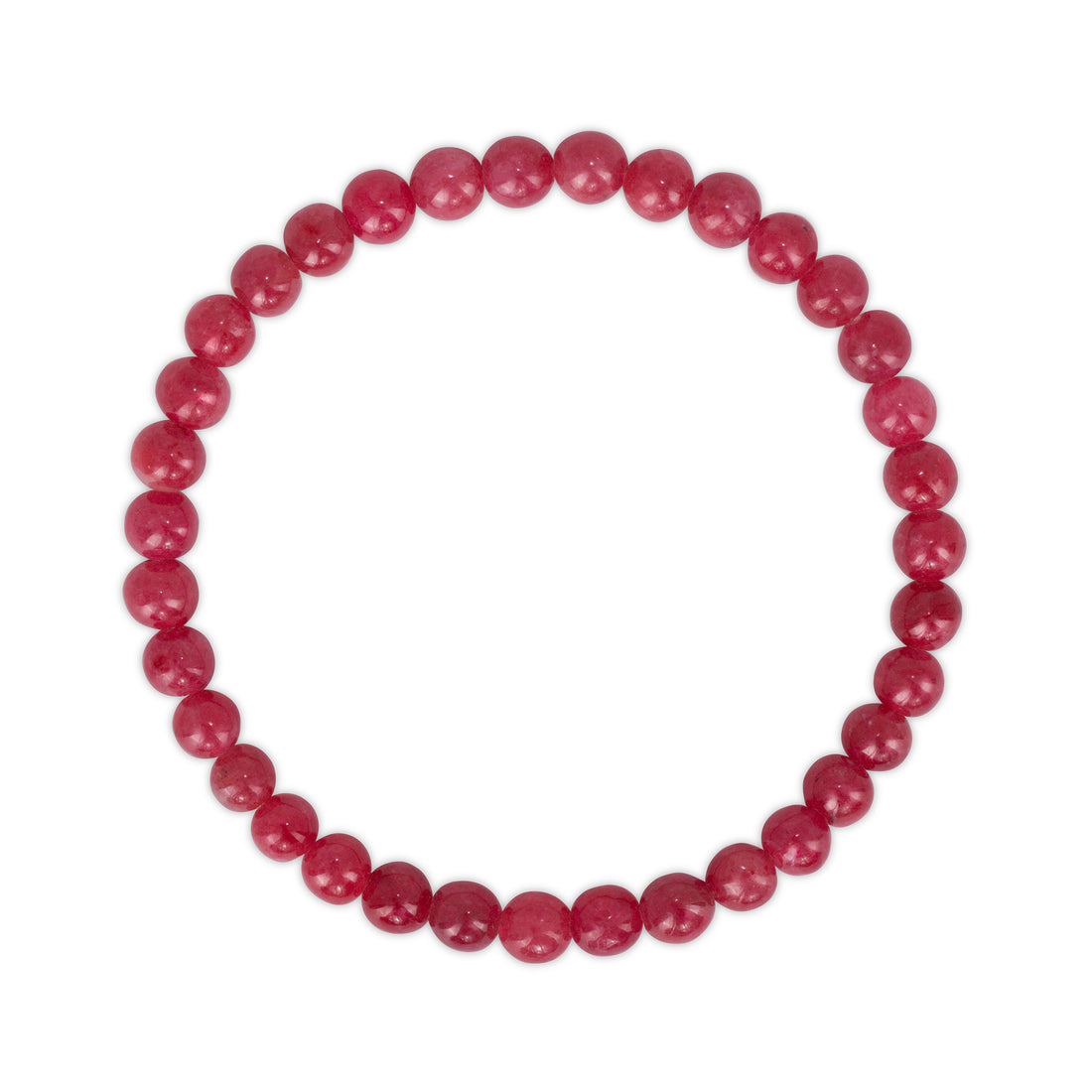 Pink beaded bracelet on a white background