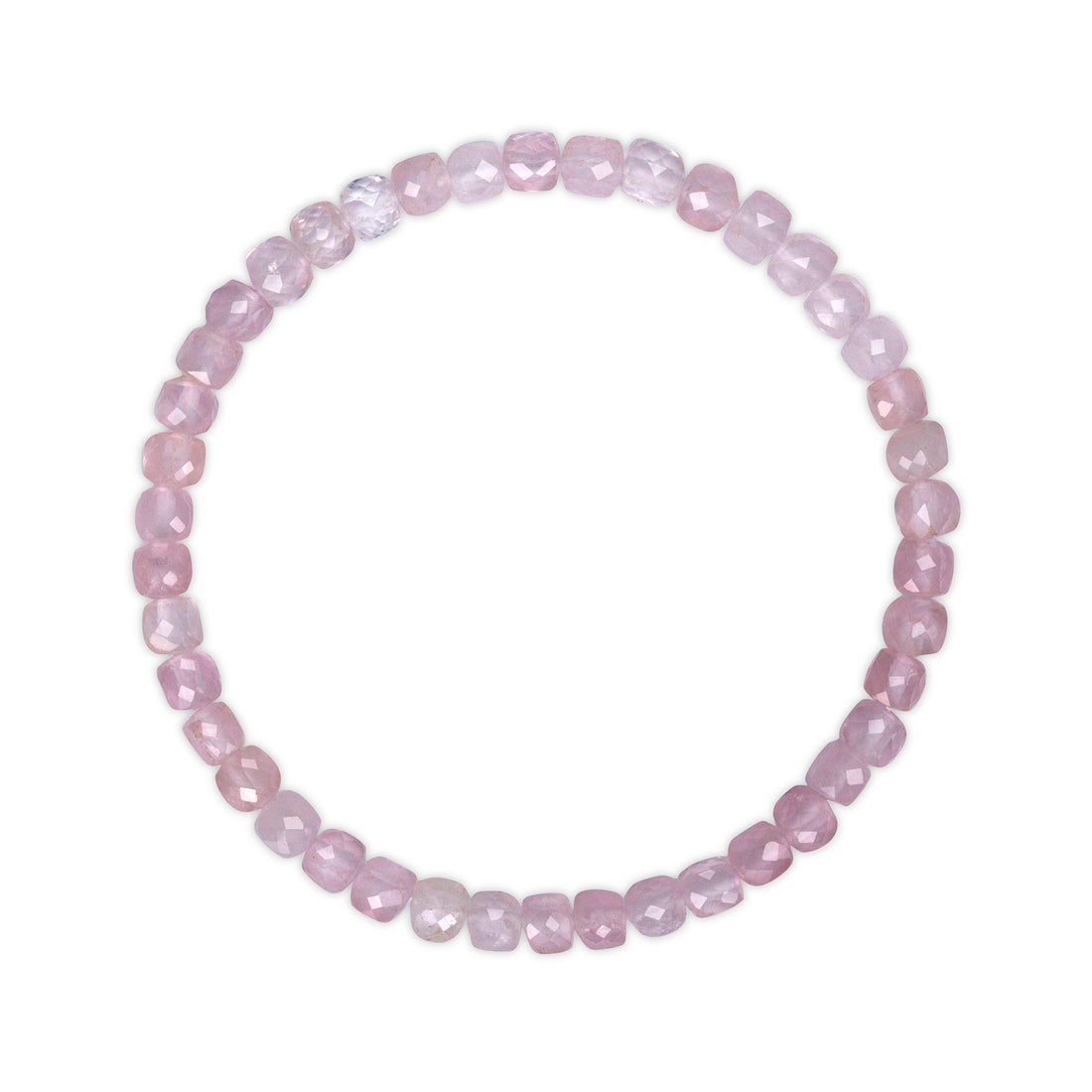 Faceted Rose Quartz  8mm Bracelet