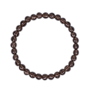 Faceted Smoky Quartz Beaded Bracelet