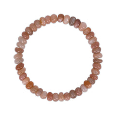 Beaded bracelet with multicolored stones on a white background
