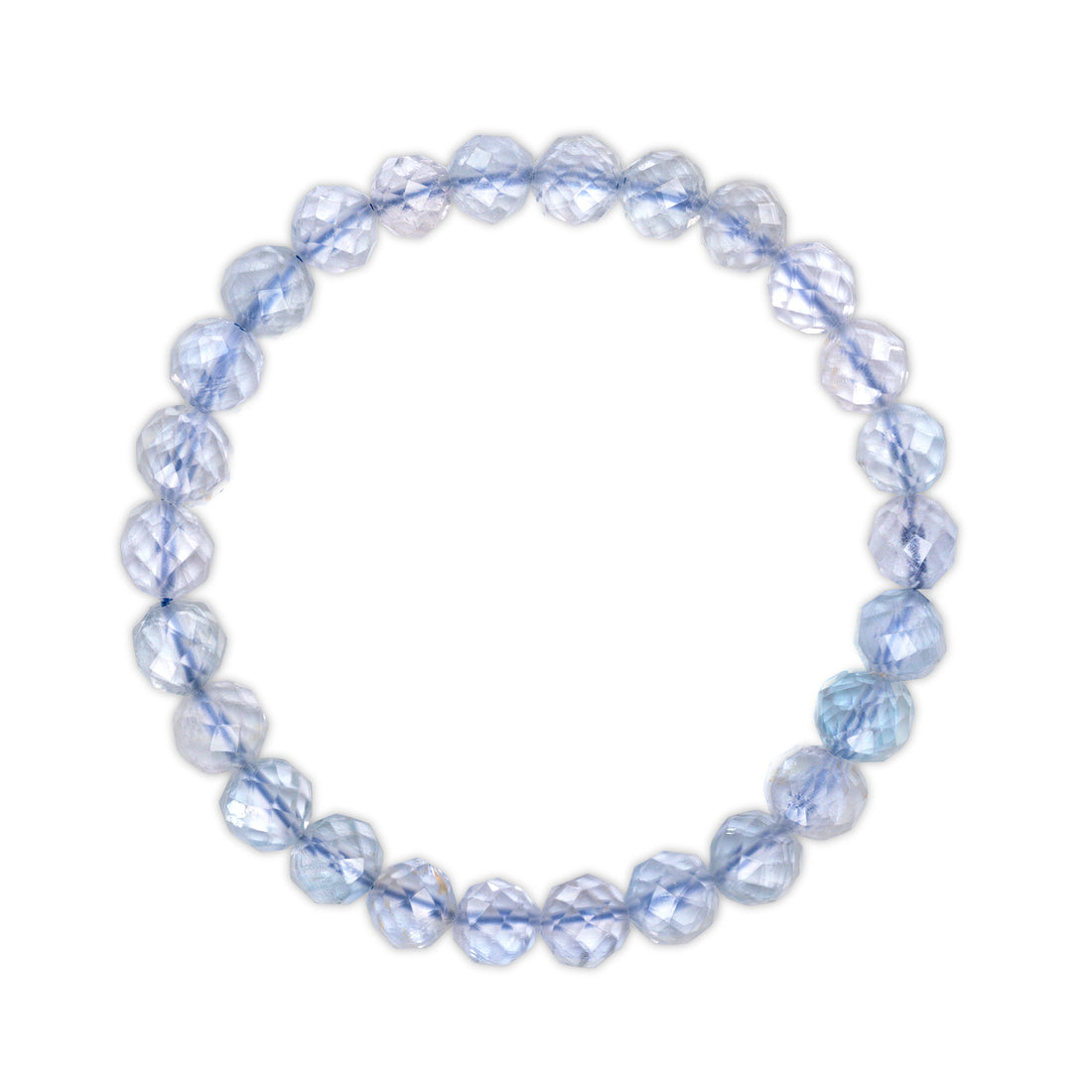 Faceted Blue Topaz Bracelet 8mm