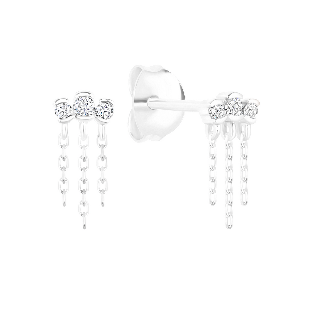 Gaze Earrings with Diamond