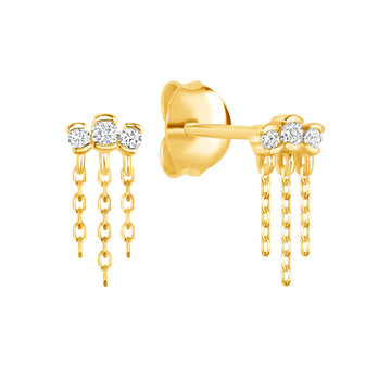 Gaze Earrings with Diamond