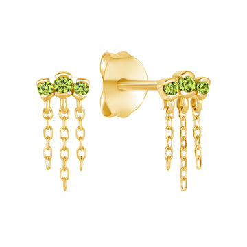 Gaze Earrings with Peridot