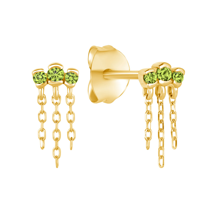Gaze Earrings with Peridot