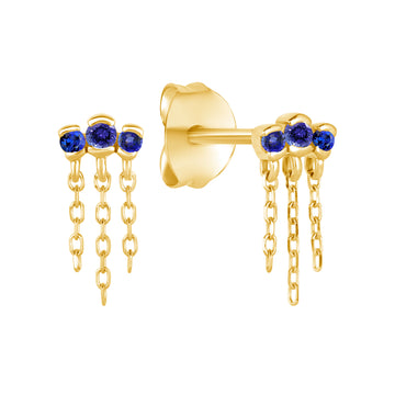 Gaze Earrings with Tanzanite