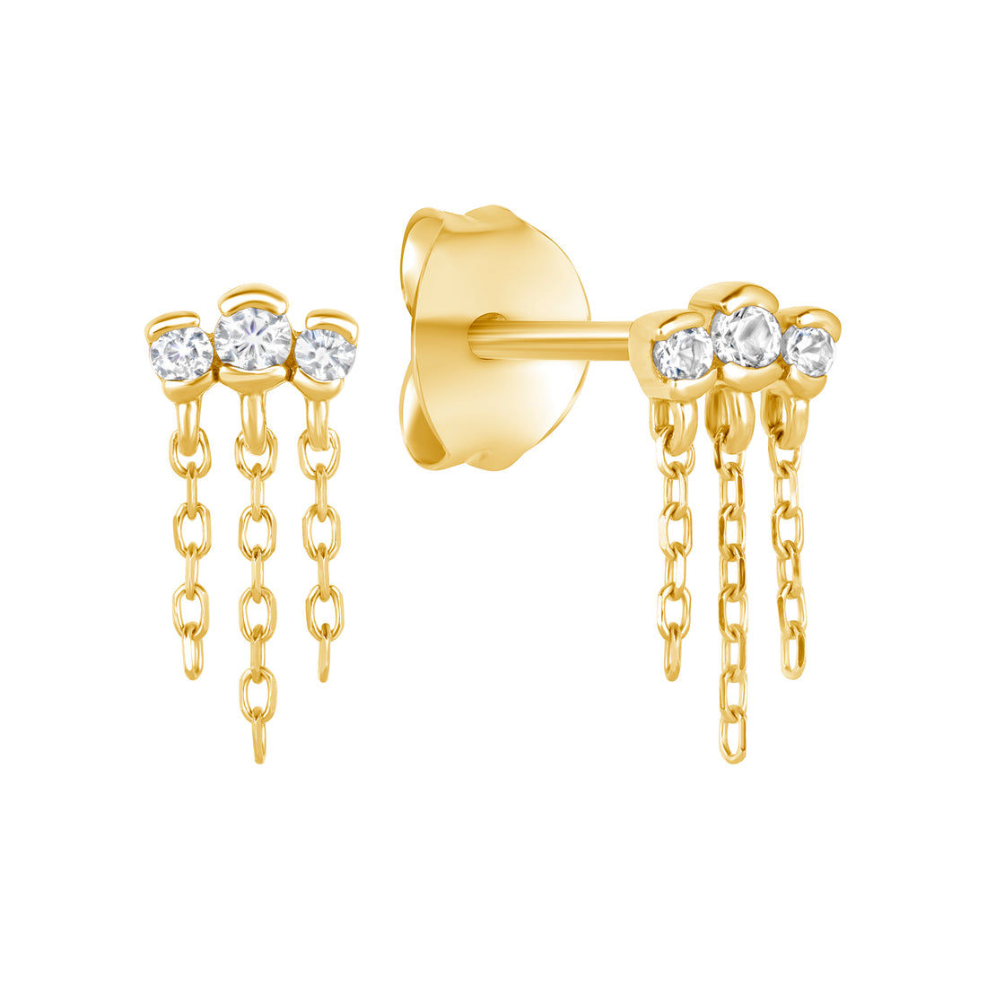 Gaze Earrings with White Sapphire