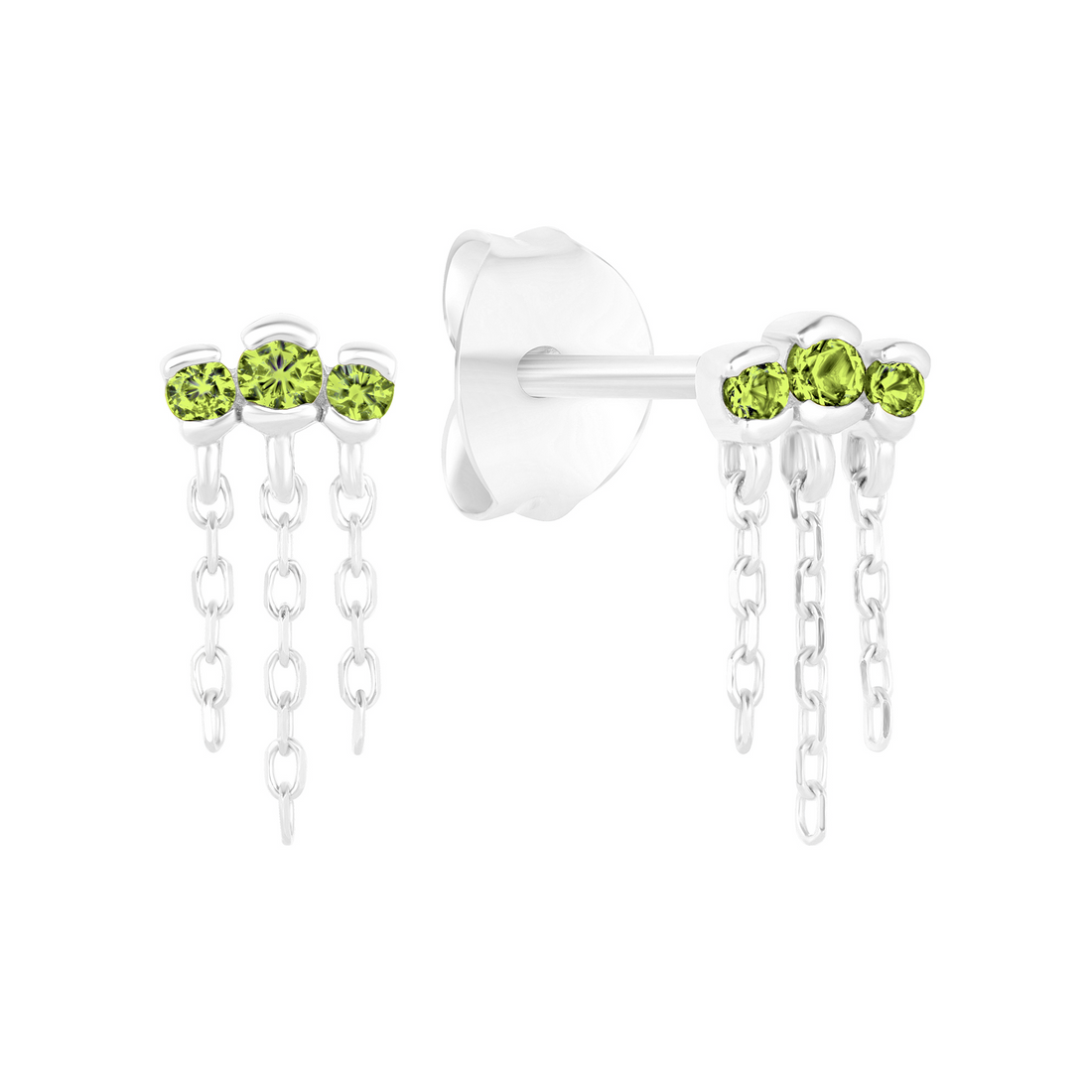 Gaze Earrings with Peridot