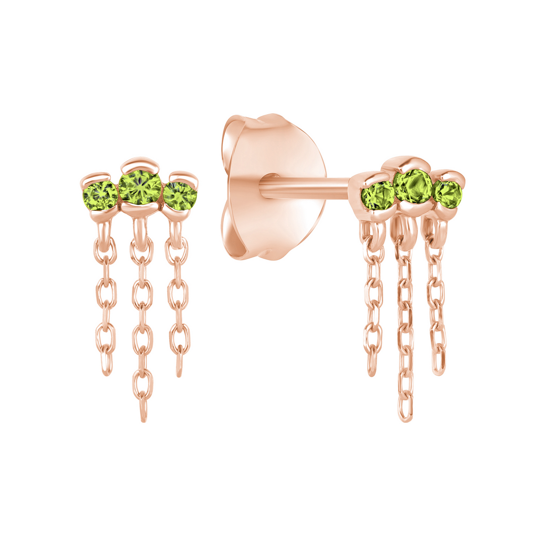 Gaze Earrings with Peridot
