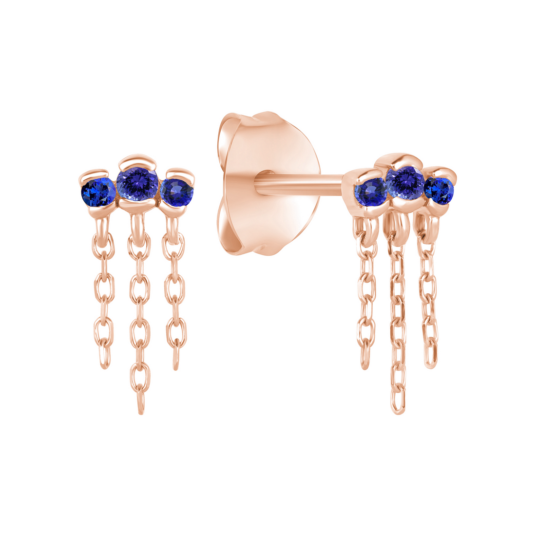 Gaze Earrings with Tanzanite
