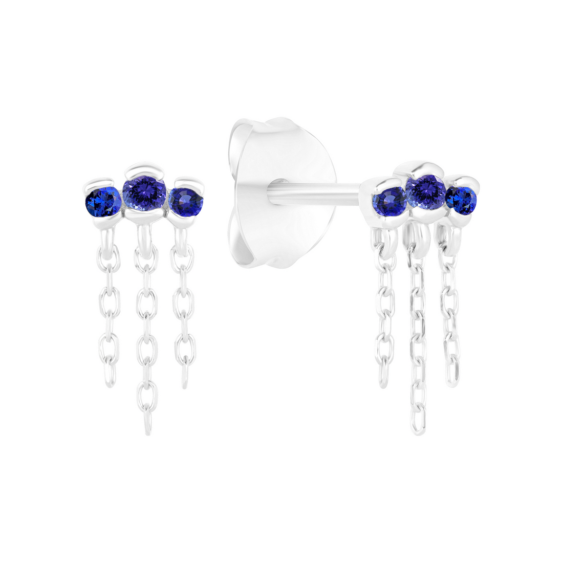 Gaze Earrings with Tanzanite