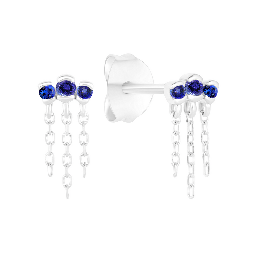 Gaze Earrings with Tanzanite