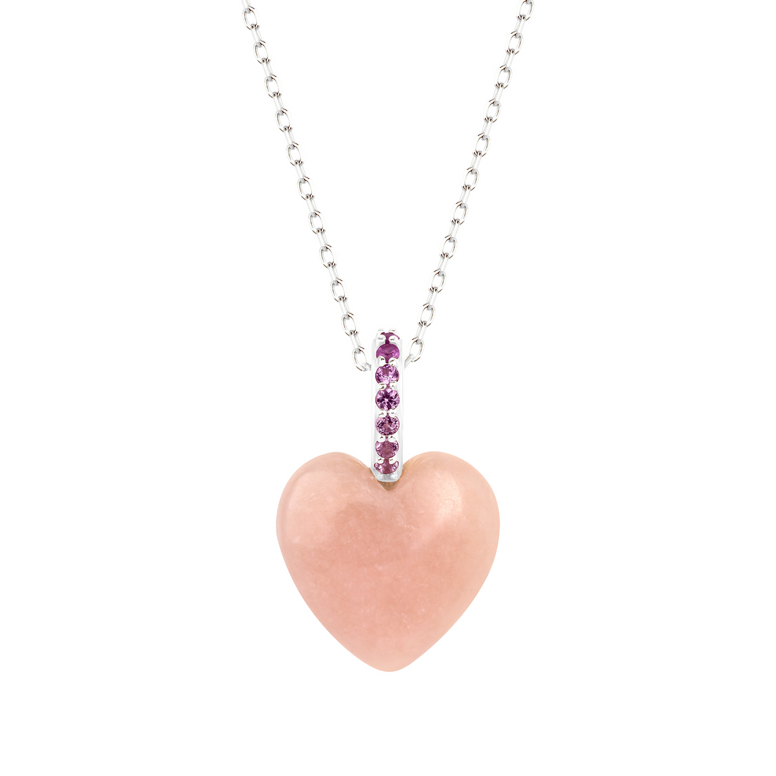 Love Necklace with Pink Opal