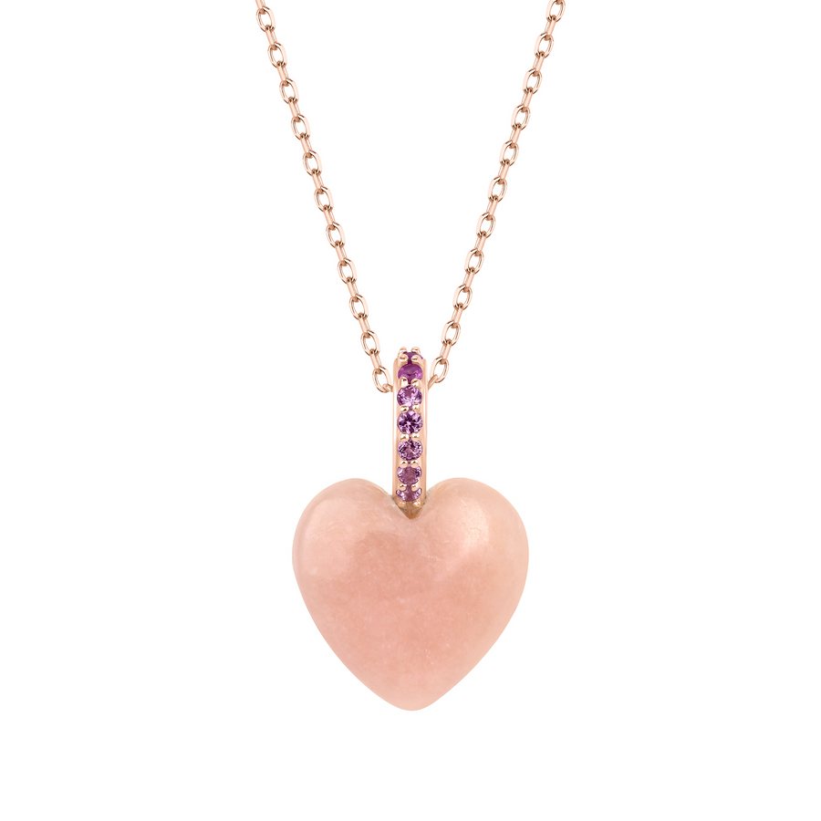 Love Necklace with Pink Opal