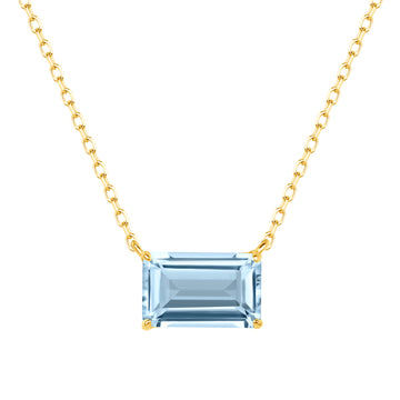 Icon Necklace with Sky Blue Topaz