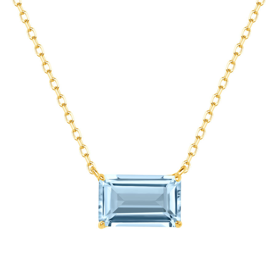 Icon Necklace with Sky Blue Topaz