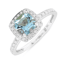 Adoration Ring Sky Blue Topaz - Ele Keats Jewelry