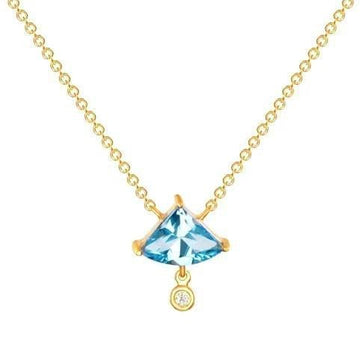 Augusta Swiss Blue Topaz Necklace - Ele Keats Jewelry