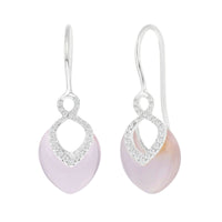 Brilliant Earrings Rose Quartz - Ele Keats Jewelry