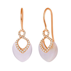 Brilliant Earrings Rose Quartz - Ele Keats Jewelry