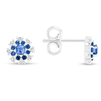 Classic Earrings Blue Sapphire - Ele Keats Jewelry