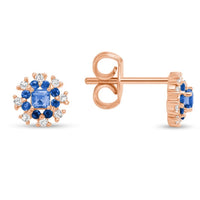 Classic Earrings Blue Sapphire - Ele Keats Jewelry