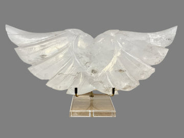 Clear Quartz Wings – Hand-Carved Crystal for Light & Clarity