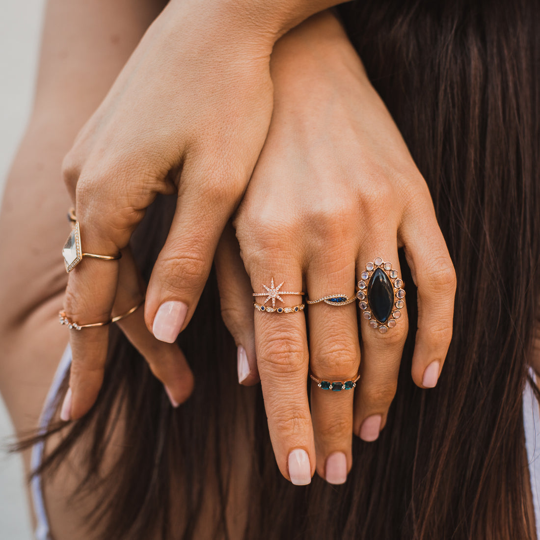 Trilogy Blue Sapphire Ring