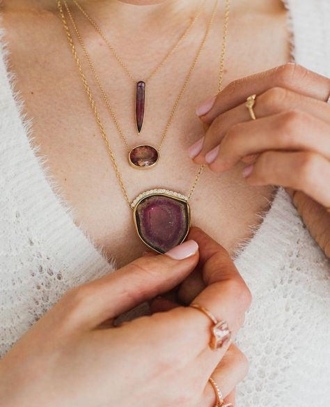 Divinity Necklace in Watermelon Tourmaline