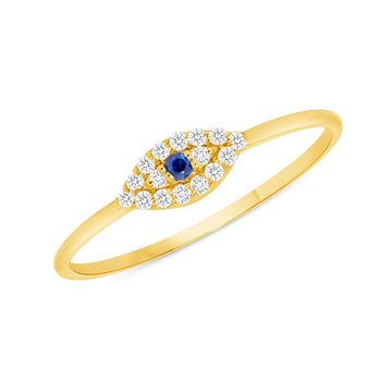 Evil Eye Sapphire and Diamond Ring - Ele Keats Jewelry