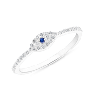 Evil Eye Sapphire and Diamonds Ring - Ele Keats Jewelry