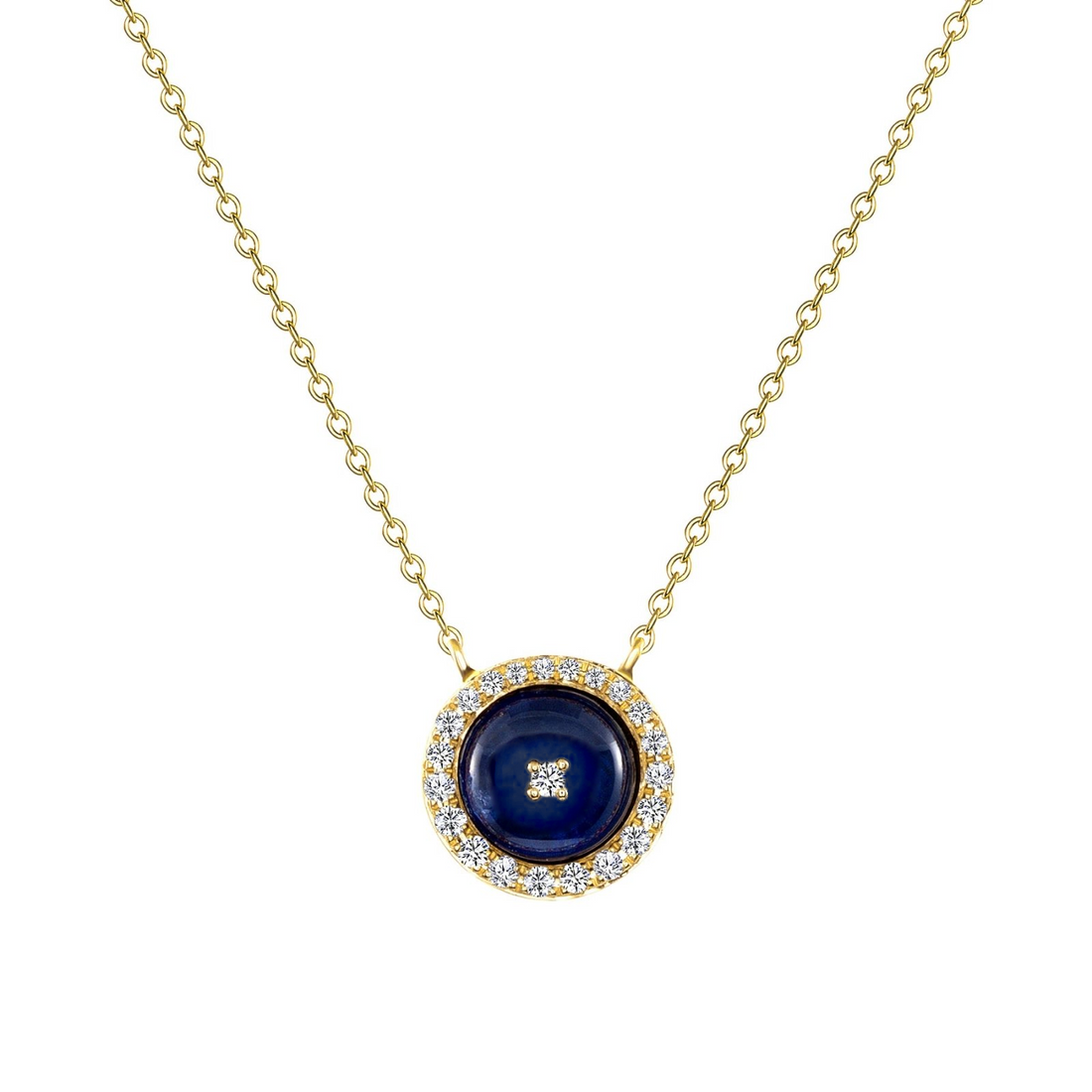 Eye Sapphire and Diamond Necklace