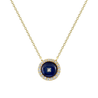 Eye Sapphire and Diamond Necklace