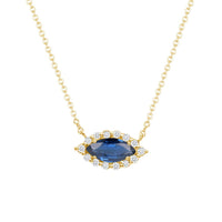 Eyelight Blue Sapphire Necklace - Ele Keats Jewelry