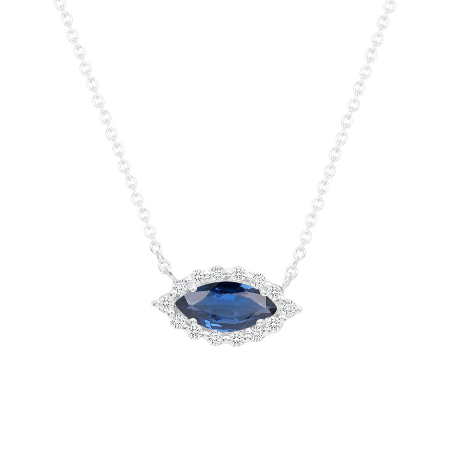 Eyelight Blue Sapphire Necklace - Ele Keats Jewelry