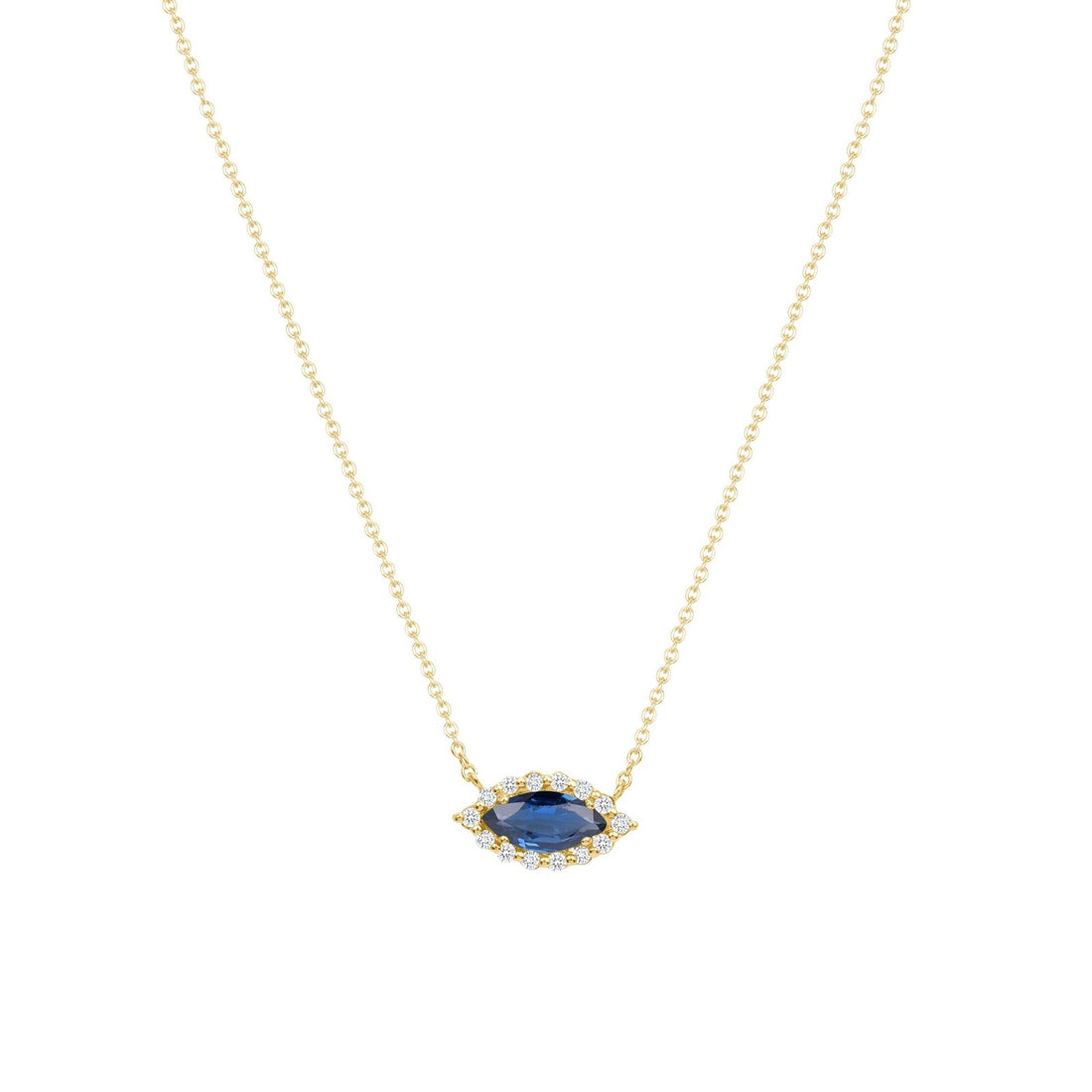 Eyelight Blue Sapphire Necklace - Ele Keats Jewelry