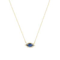 Eyelight Blue Sapphire Necklace - Ele Keats Jewelry