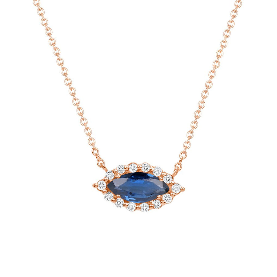 Eyelight Blue Sapphire Necklace - Ele Keats Jewelry