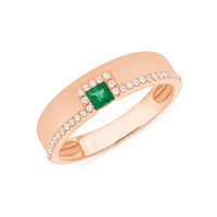 Genesis Emerald and Diamond Band - Ele Keats Jewelry