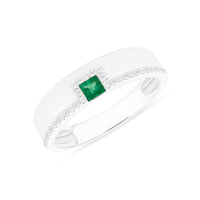 Genesis Emerald and Diamond Band - Ele Keats Jewelry