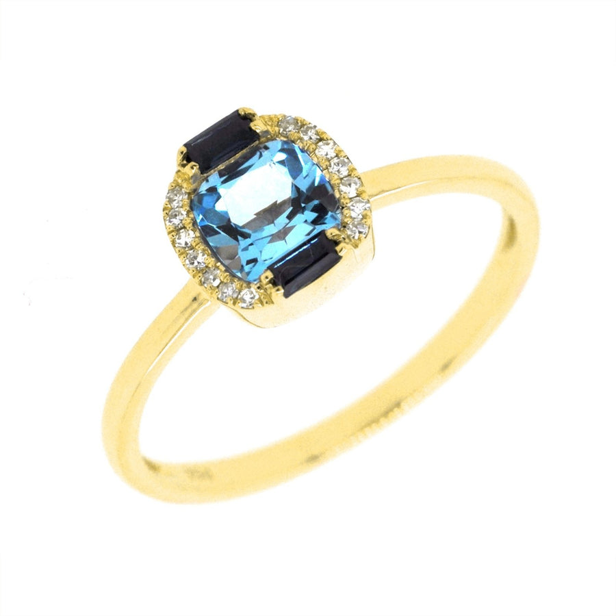 Graduate Swiss Blue Topaz Ring - Ele Keats Jewelry