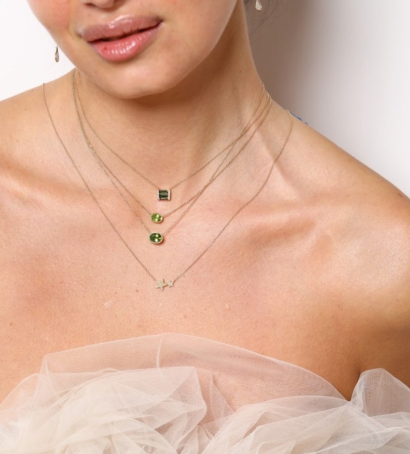 Shine Necklace with Green Tourmaline