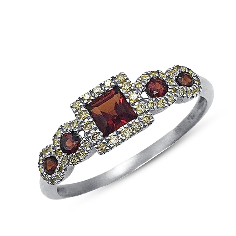 Heritage Garnet and Diamond Ring - Ele Keats Jewelry