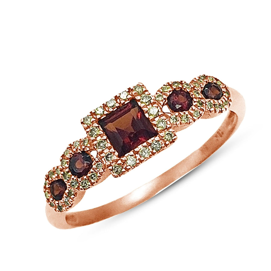 Heritage Garnet and Diamond Ring - Ele Keats Jewelry